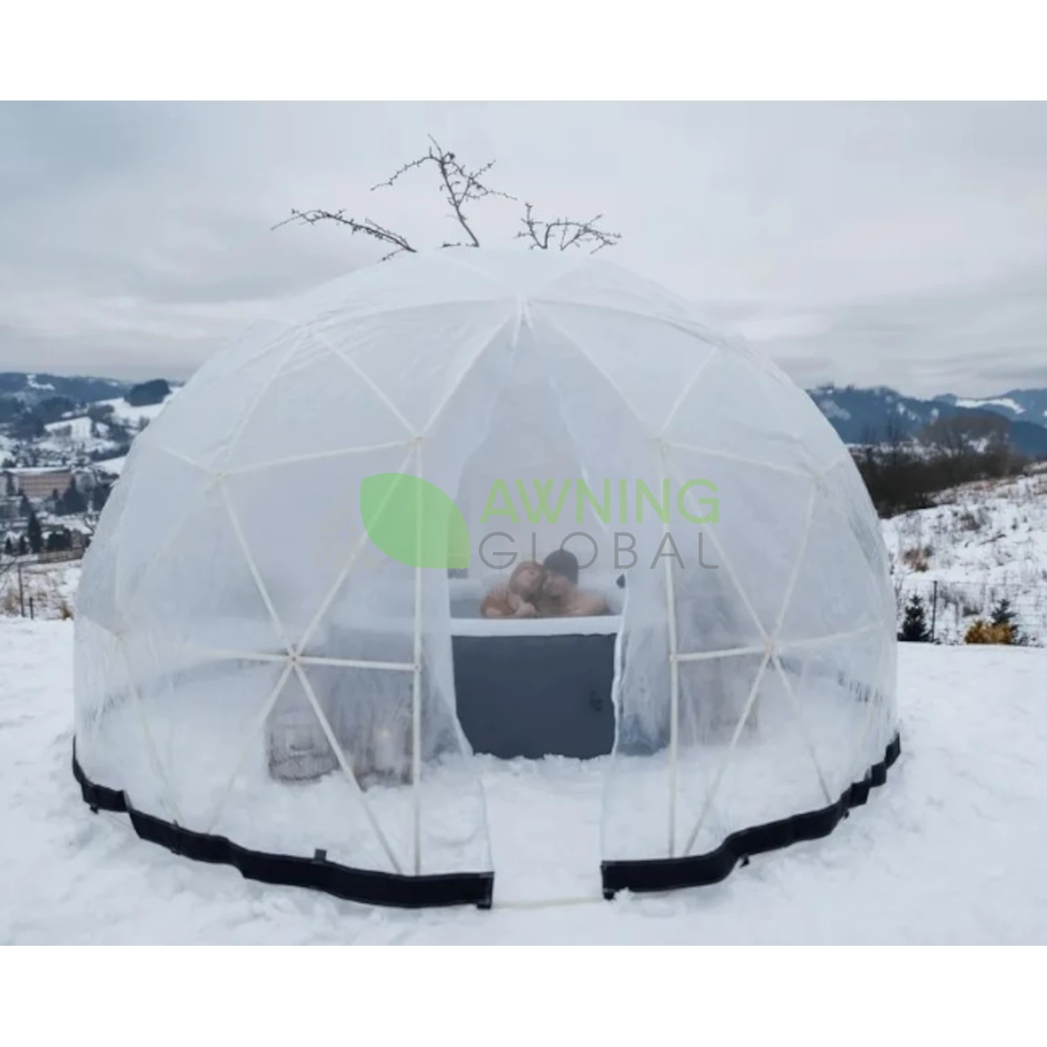 Transparent dome awning global (2)