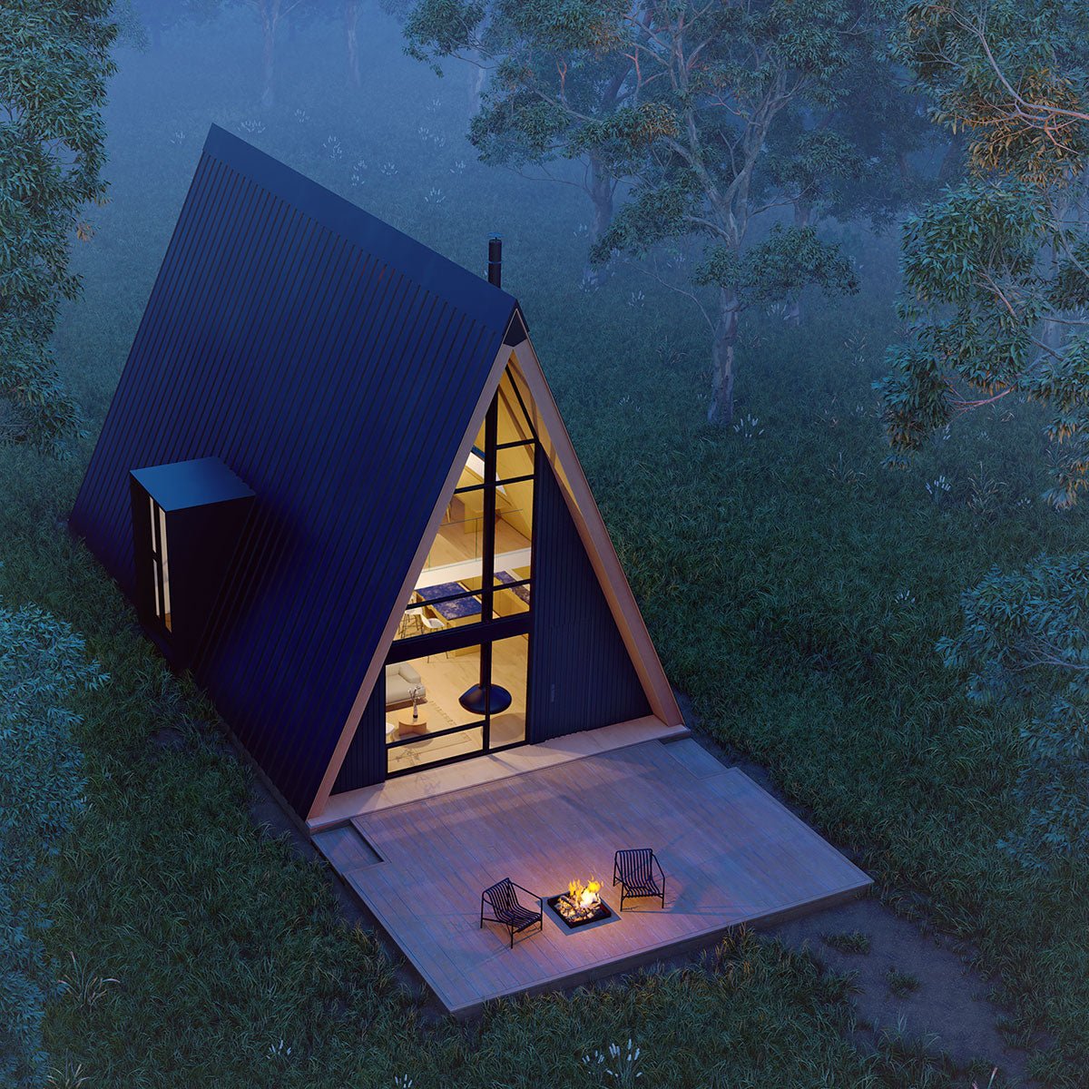 A 2 Bedroom A-Frame House with a Loft
