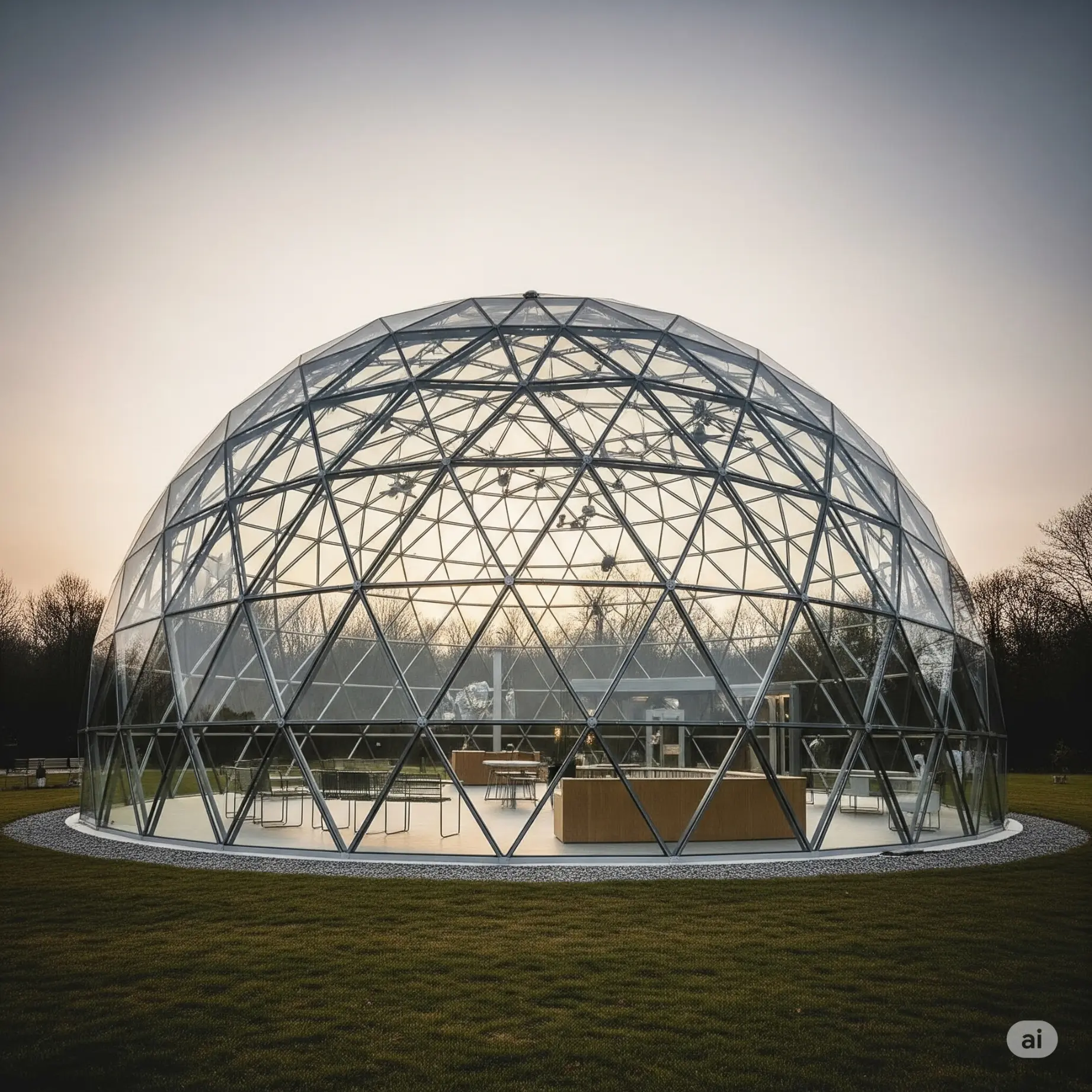 Luxury Glass Dome 15M Dia for Restaurant