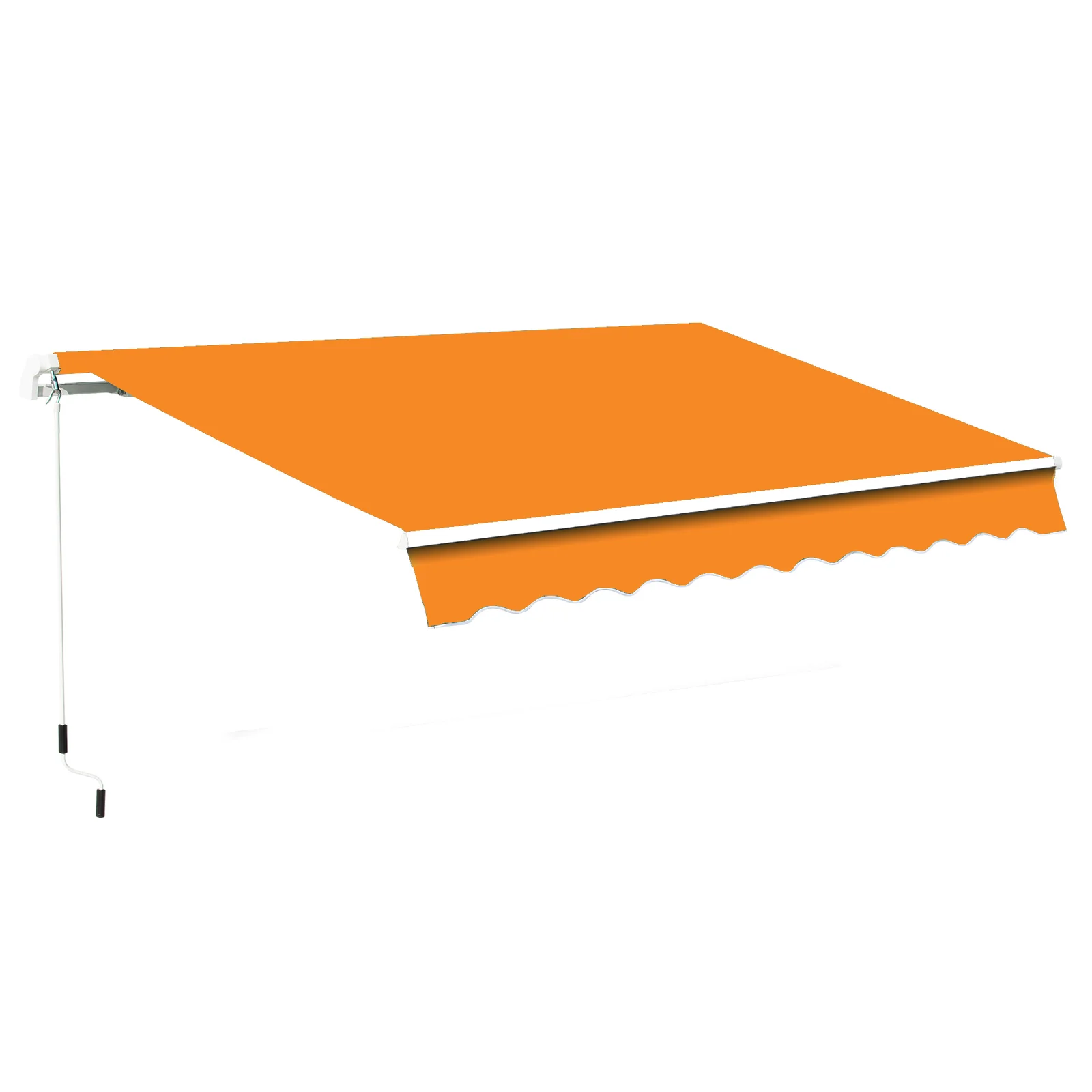 Outdoor Folding Awning Arm Retractable Awnings(Orange Single Side)