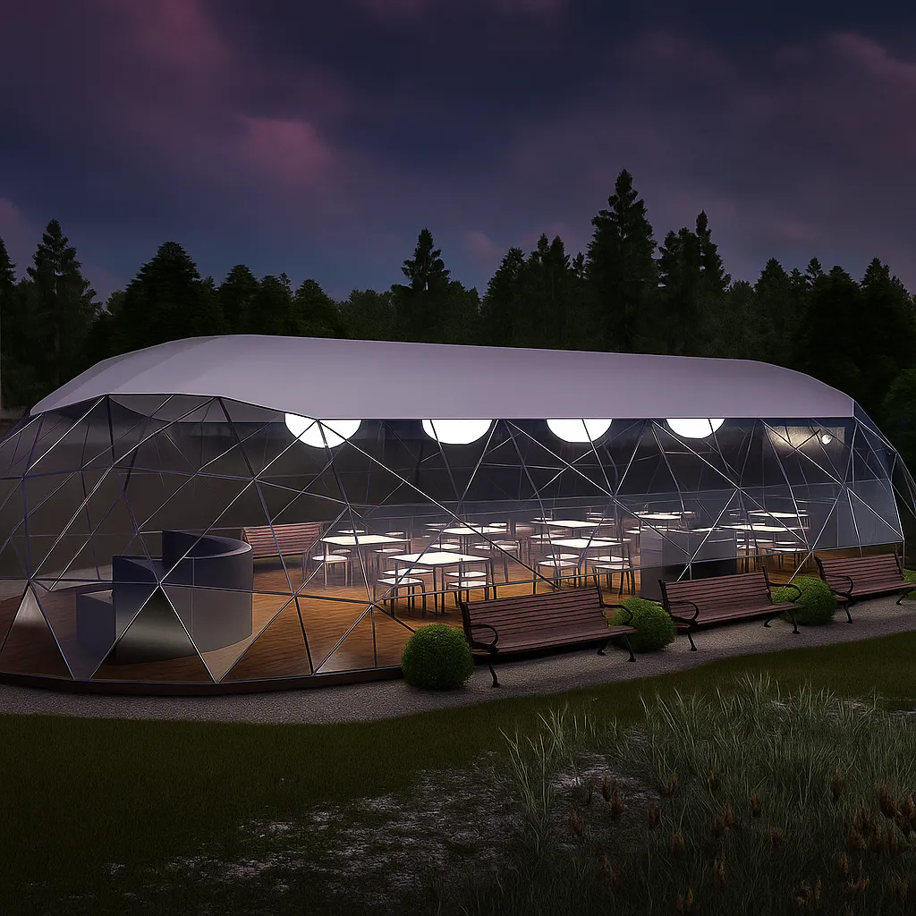 Tunnel Dome 8.5M x 19M ( For Cafe/Dining/Event)