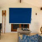 drop awning blue