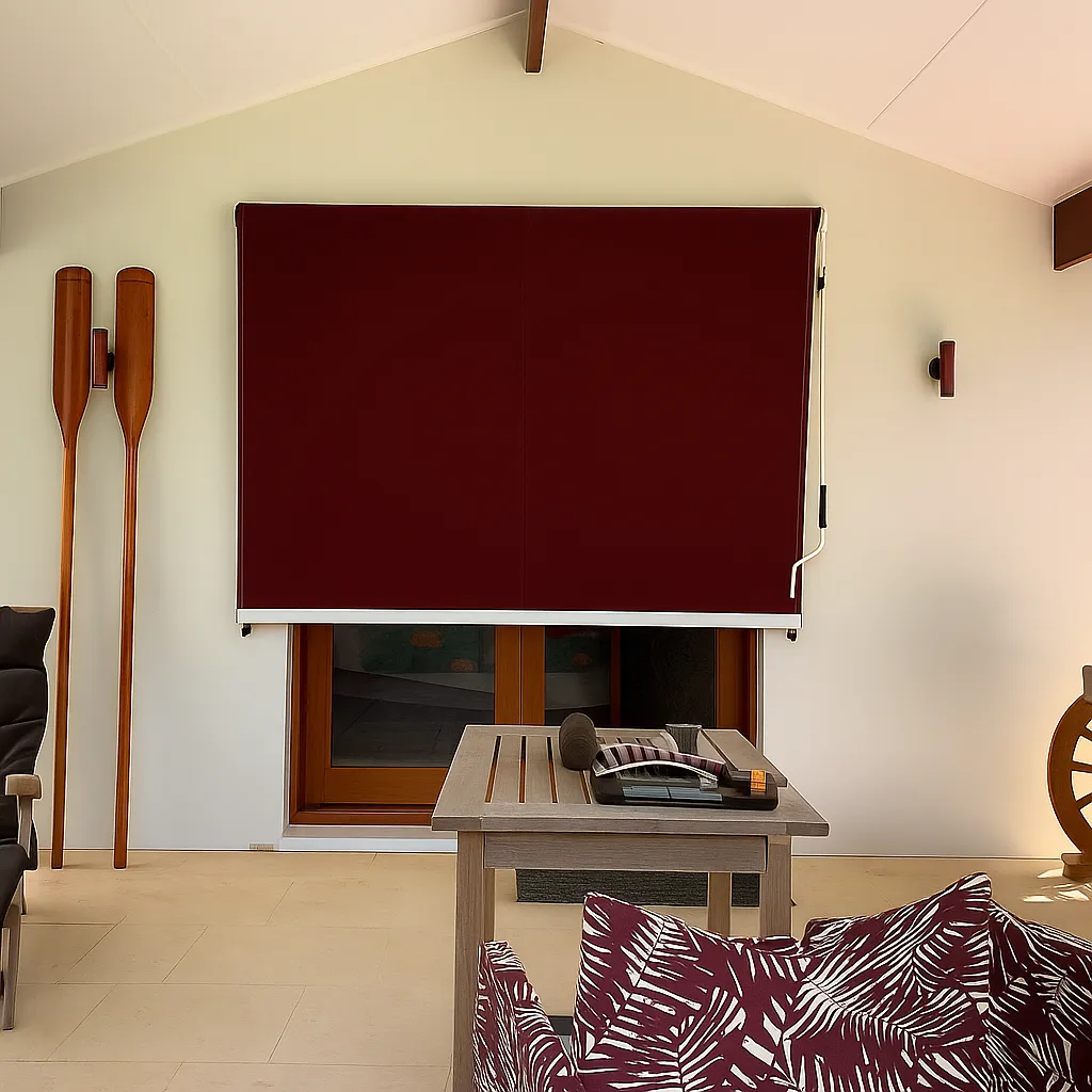 New Drop Awning for Window/Balcony (Burgundy)