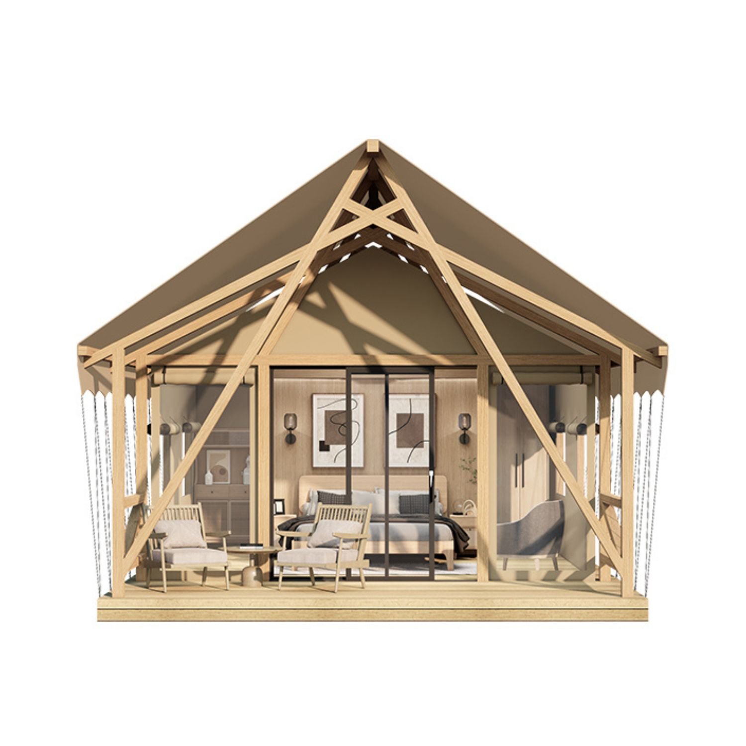 Luxury Safari Tent with Canvas Walls